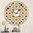 thumbnail image 2 of Designart 'Retro Ornamental Design Vii Mid-Century Modern Wall Clock, 2 of 4