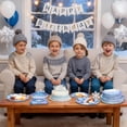 thumbnail image 6 of 180Pcs Blue Purple Snowflake Tableware Set, Winter Frozen Style Plates & Napkins for Christmas & Birthday, 6 of 9