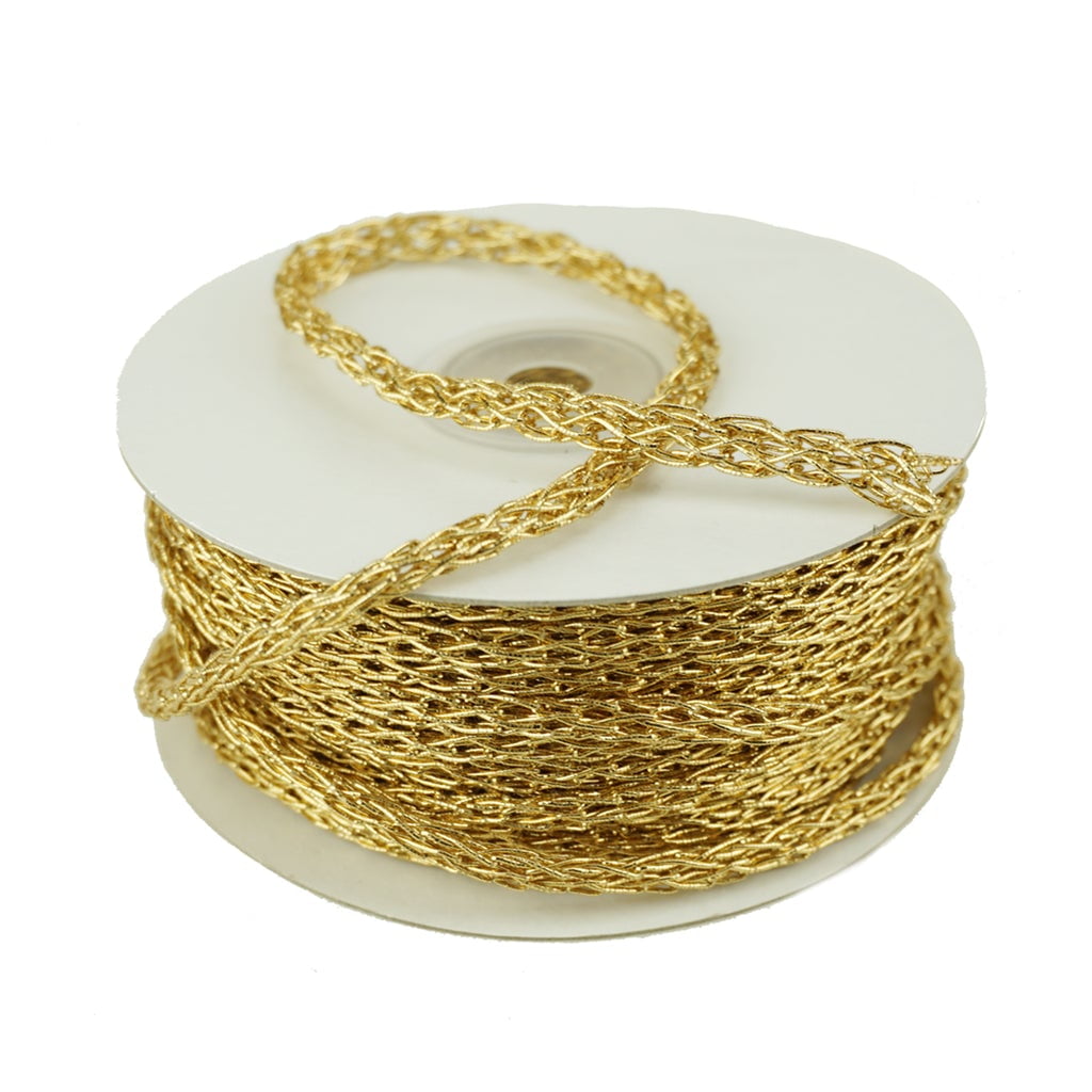 Stretchy Jewelry Cord, 5mm, 25Yard Gold
