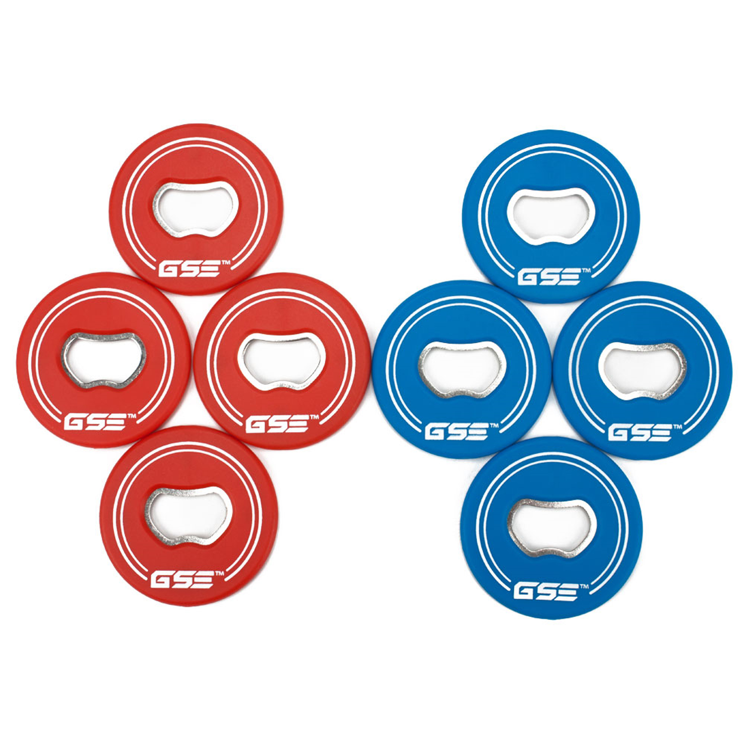 GSE Games & Sports Expert Set of 8 Replacement Washers with Bottle Opener. Great for Washer Toss Game, Pitching Lawn Game, Barbecues, Parties