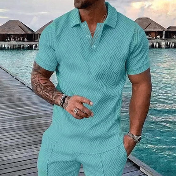 Buigttklop Mens Shirt Plus Size,Mens Track Summer Short Outfits Shirt Casual Short Sleeve Short Sleeve Turndown Collar Blouse & Shirt
