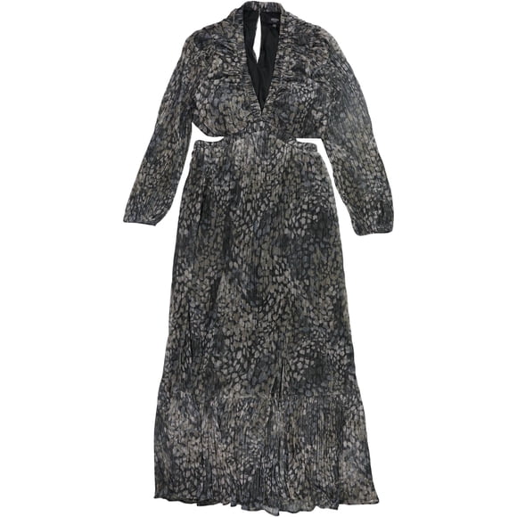 GUESS Womens Open Back Maxi Dress, blkmulti, 14