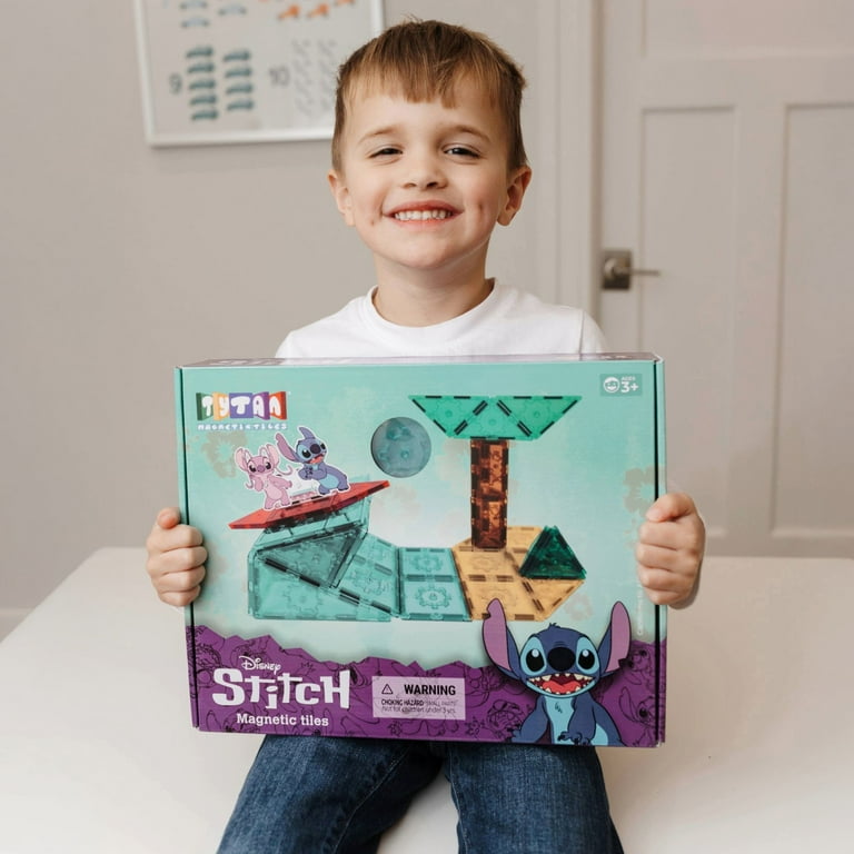 Official Disney Stitch Magnetic Tile Set - 44-Piece STEM Toy for
