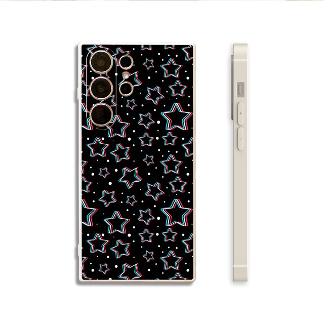 Destaca entre la multitud con una carcasa de teléfono a prueba de golpes de TPU con patrón de dibujos animados único y simple para iPhone