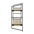 thumbnail image 3 of Danya B. Severini Floating Bracket Farmhouse Two-Tier Wall Shelf - Chestnut / Black, 3 of 11