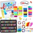 thumbnail image 1 of Set de slime antiadherente esponjoso NQ 24 colores slime de cristal 108 piezas, 1 of 3