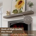 thumbnail image 5 of Marsmiles 48" x 3" Pine Wood Distressed Rustic Floating Fireplace Mantel Ash Gray, 5 of 5