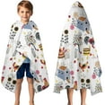 thumbnail image 3 of White Chicken Farm Pattern Hooded Bath Towel，50"x30" for Ages 3 To 12 Kids, Quick Dry Lightweight Soft Microfiber Hood Beach Towel Cover Up for Kids, 3 of 7