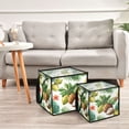 thumbnail image 6 of Home Organizer Foldable Fabric Storage Bin With Handle Watercolor Coconut, 6 of 7