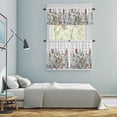 thumbnail image 5 of Spring Floral Kitchen Curtains Sets for Windows 36 Inch Length, Gray Plaid Farmhouse Flowers Watercolor Rod Pocket Window Treatments Tier Curtains and Valances Set for Bedroom/Bathroom, 5 of 8