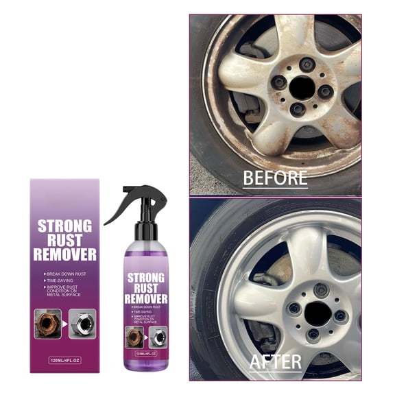 Automotive Rust Removal Spray, Vehicle Surface Maintenance Cleaner, Metal Care Solution for Wheels Exterior Parts And Routine Cleaning Tasks