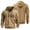 Khaki, variant on Men's Flag Print Zip Up Hoodie with Arm Pocket, Casual Cardigan Style Sweatshirt, Large Size Fleece Jacket for Outdoor, Christmas Gift, Sports and Lounge,Wine,M