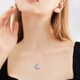 thumbnail image 2 of Coachuhhar Celtic Moonstone Necklace 925 Sterling Silver Celtic Knot Moon Pendant Crescent Irish Necklace Jewelry Gift for Women Men, 2 of 7