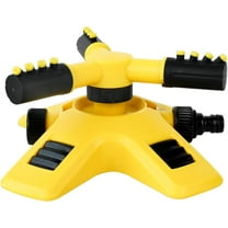 Sprinklers for Yard, 360° Rotating Sprinkler, Automatic Direct & Oblique Spraying Garden Sprayer, Large Area Coverage Garden Accessories for Outdoor Yellow
