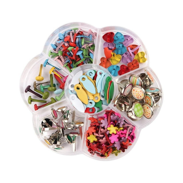 Maytalsory Small Metal Brads for Card Making Split Pin Rivet Smooth Paper Fastener Reliable and Efficient 200 Pcs 1Set