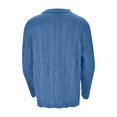 thumbnail image 5 of Dpytoraw Men Solid Color Knitted Button Up Cardigan With A Lapel Pocket And Flower Coat Fashionable Business Casual Sweater, 5 of 5