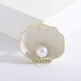 thumbnail image 4 of PikaLF Shell Brooch Pins for Women, Ocean Seashell Brooch Pin, Cute Pearl Shellfish Brooch Lapel Pin, Bohemian Beach Seashell Brooches Pins for Women Hat Bag Suit Dress Accessories, 4 of 4