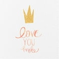 thumbnail image 2 of Hartworks 26x26 White Modern Wood Framed Museum Art Print Titled - Princess I-Love, 2 of 4