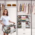 thumbnail image 6 of Foldable Clothes Storage Bags Clothes Organizer Bin with Clear Windows for Clothes Bedding White Tulips, 6 of 6
