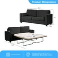 thumbnail image 2 of ijuicy 83"w Pull Out Couch Bed, Convertible Sleeper Sofa Queen Size, Sofa Bed with USB Port for Living Room - Black, 2 of 7