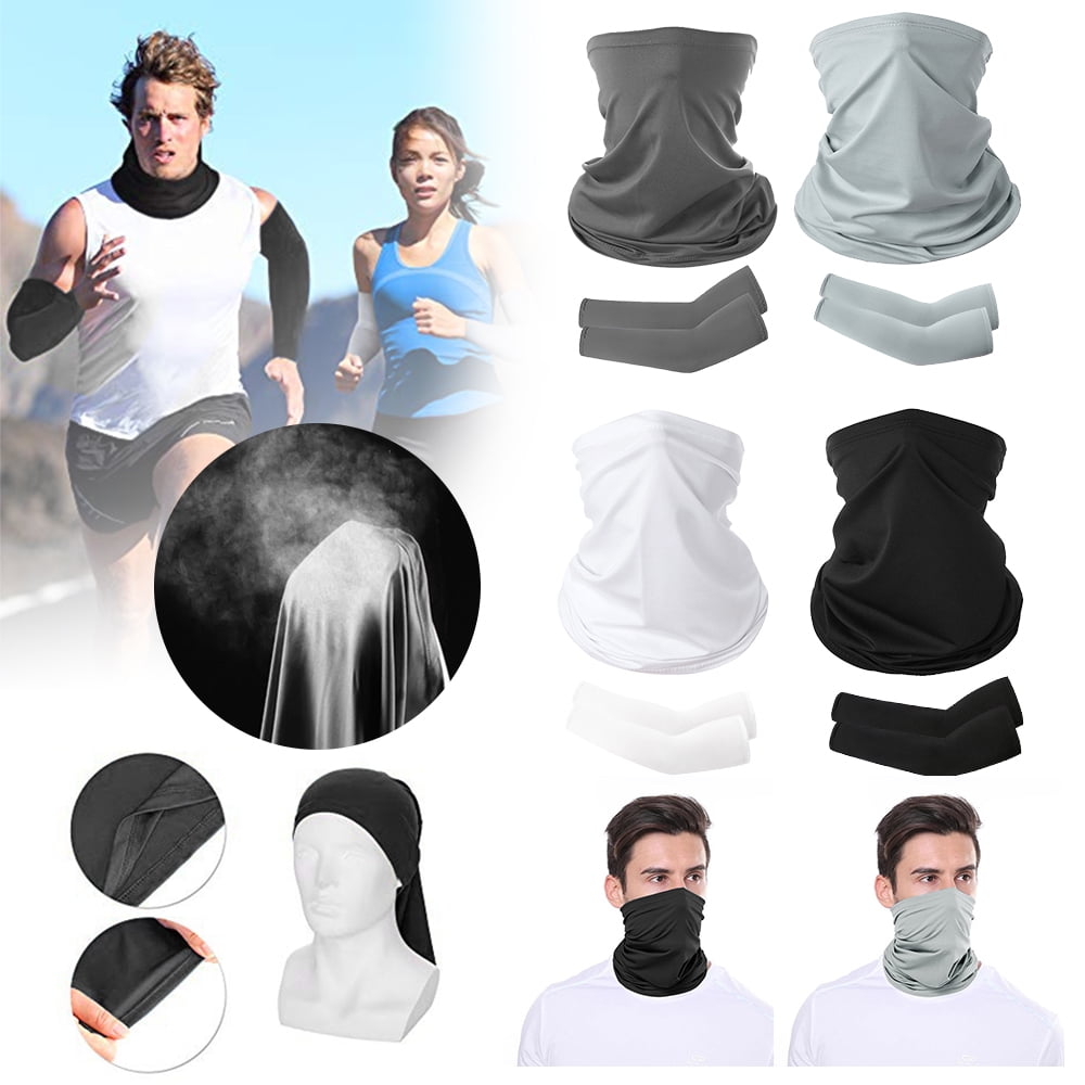 UV Protection Neck Gaiter Face Cover Cooling Arm Sleeve Scarf Cap Liner ...