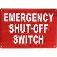 thumbnail image 3 of EMERGENCY SHUT OFF SWITCH SIGN (7x10,Red,Aluminum) -ref21422, 3 of 5