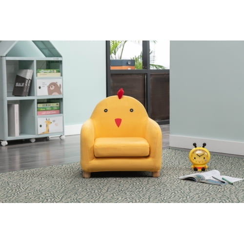 Kids Accent Chair,Upholstered Linen Fabric Sofa Chair with Padded Seat Cushion and High Backrest