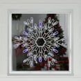 thumbnail image 2 of Northlight 15" LED Lighted Snowflake Christmas Window Silhouette - Pure White/Blue, 2 of 6