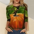 thumbnail image 2 of Camisas Para Mujer Camisetas de Gran Tamaño Manga Larga Clásico Cosplay Novedad Impreso Tops Cómoda Blusa de Cuello Redondo Odeerbi ODB133558, 2 of 5