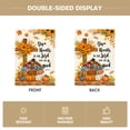 thumbnail image 7 of Sm:)e Turkey Cross Pumpkin Bow Thanksgiving Garden Flag 12 x 18 Inch, Double-Sided Printing, Outdoor Welcome Decor for Yards, 7 of 7