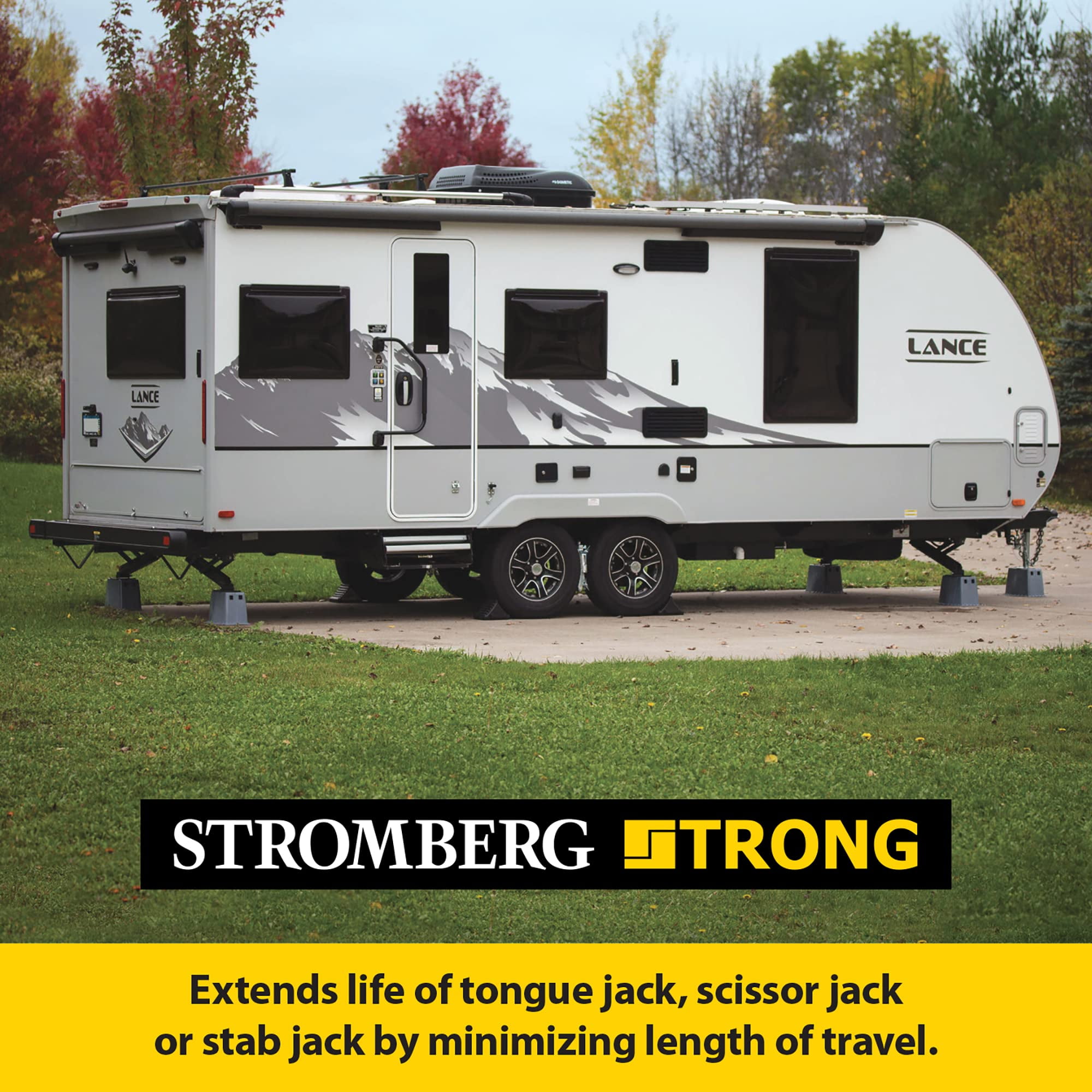 Stromberg Carlson JBP-813.5 Base Pad Peak - Scissor Jack - Stab Jack - Jack Stands - Trailer Jack - Trailer Jack Block - RV Accessories - Camper accessories for Travel Trailers (5 Pack)