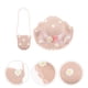 thumbnail image 3 of 2 bolsas de moda para niñas, sombrero de margaritas para el sol, sombrero de playa de verano para niñas, sombrero de paja ondulado, sombrero y bolso para niñas (rosa), 3 of 5