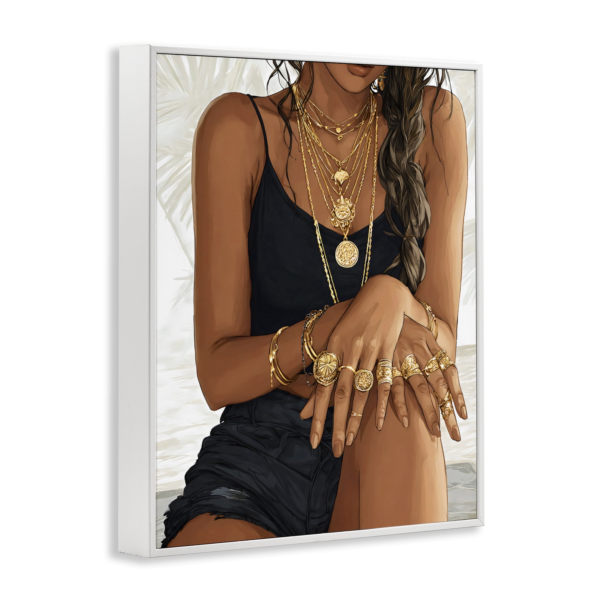 Stupell Industries All The Bling Adornments White Framed Giclee Art, design by Franklyn Gregory