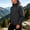 A_Navy, variant on Men's Minimalist Solid Hooded Softshell Jacket, Windproof Lightweight Full Zip Casual Coat, Adjustable Hood Outdoor Outerwear for Hiking Daily Commute Black S