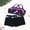 A Dark Night Black, variant on TiaoBug Kids Girls 2 Piece Sports Dance Outfit Crop Tank Tops and Shorts Set Gymnastics Suit
