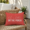 thumbnail image 5 of Creative Products Life is Better On the Porch Coral 14x20 Indoor / Outdoor Pillow, 5 of 8