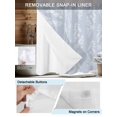 thumbnail image 5 of No Hook Shower Curtain with Snap-in Liner, Light Blue Botanical Waterproof Fabric Bathroom Curtains, Pastoral Elegant Spring Floral Bath Curtains & Mesh Top Window 66"x72", 5 of 9
