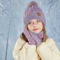 thumbnail image 6 of Kids Winter Hats Girls Gloves Scarf Set, Knitted Lined Beanies Cap for 3-10 Years Boys Girls, 6 of 7