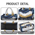 thumbnail image 4 of Large Capacity Tote Bag,Blue and Gold Marble Glitter Waves Pattern Handbag Fashion Luxury Tote Bag,15.7"x13"x 5.1" Inches,Laptop Compatible, 4 of 6