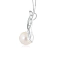 thumbnail image 2 of ANGARA Freshwater Cultured Pearl and Diamond Flame Pendant in Platinum for Women | June Birthstone, Birthday, Anniversary, Jewelry Gift for Women | Pearl Necklace, 2 of 8
