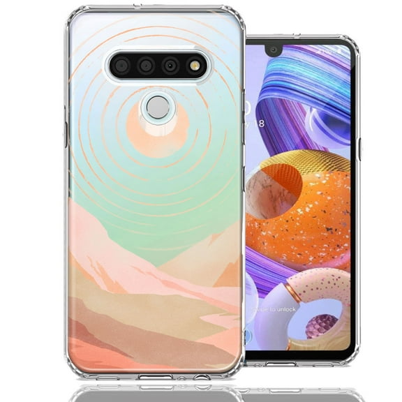 MUNDAZE For LG Stylo 6 Desert Mountains Design Double Layer Phone Case Cover