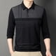 thumbnail image 5 of Blusa y camisa de manga larga con cuello vuelto para hombre, pijama deportivo para el hogar, camiseta de color liso, blusa deportiva de poliéster para hombre, 5 of 6