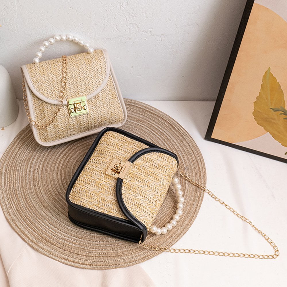 CHUANK Femmes Sacs à Main PU Cuir Paille Femmes Designer Épaule