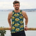 thumbnail image 6 of Fuzoiu Sunflowers Print Men's Workout Tank Tops,Sleeveless Gym Shirt Quick Dry,Fitness Bodybuilding T-Shirt,Muscle Athletic Workout Tee-3X-Large, 6 of 7