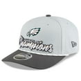 thumbnail image 3 of Youth New Era  Gray/Charcoal Philadelphia Eagles Super Bowl LIX Champions Locker Room Trophy Collection 9SEVENTY Rope, 3 of 5