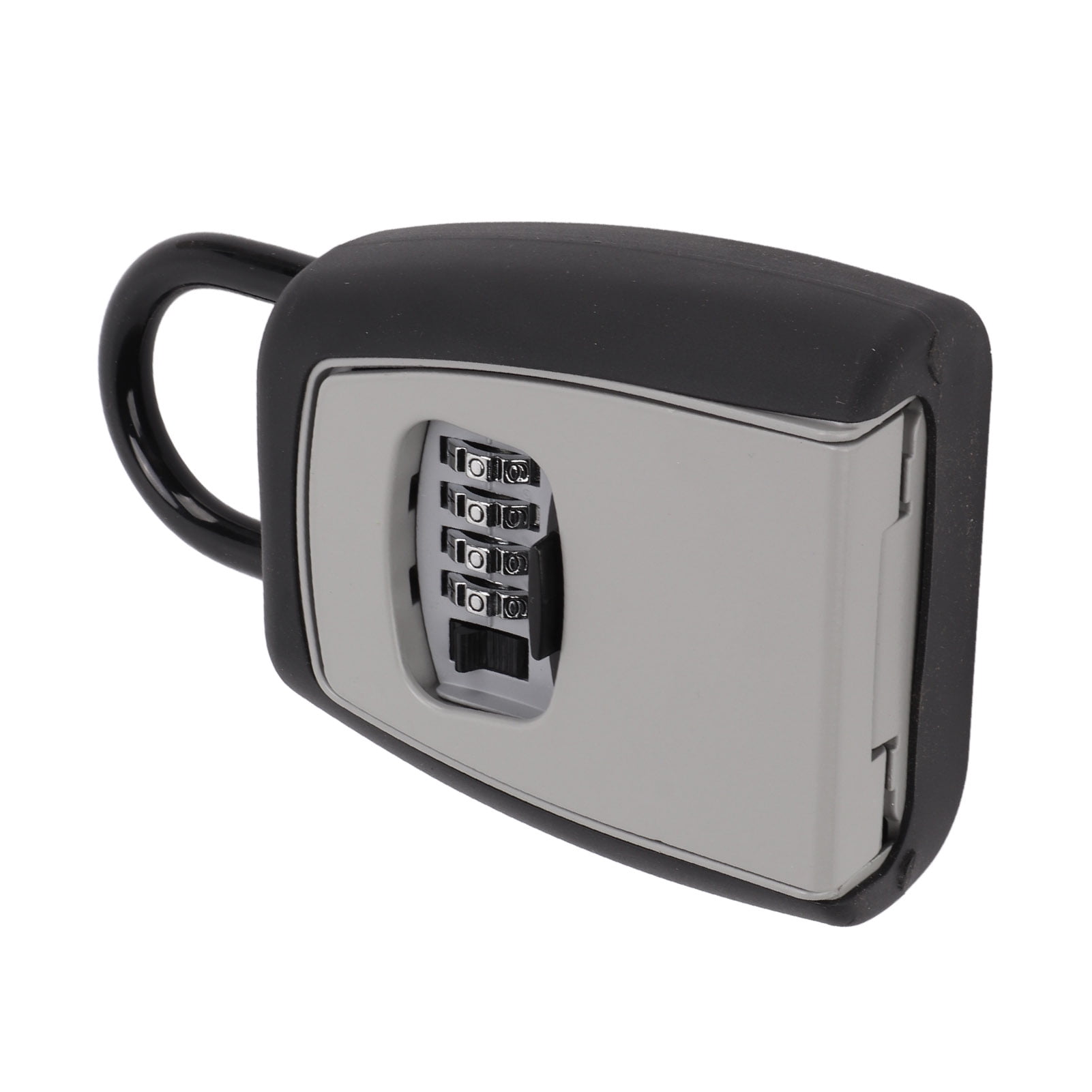 NFTIGB Key Lock Box Hanging Portable Resettable 4-Digit Combination Password Lockbox for Home Warehouse Security Heavy-Duty Weather-Resistant Key Storage Case Box with Loop (6.69 inches / 17 cm)