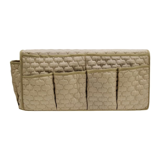 Sofá Bolsa Organizadora de Sofá con bolsas de millera de múltiples bolsillos Multi Bolsa de almacenamiento de caddie para llaves de gafas apartamentos Caqui
