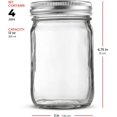 thumbnail image 4 of Glass Regular Mouth Mason Jars, ( 4 Pack - 12 Ounce) Glass Jars with Silver Metal Airtight Lids for Meal Prep, Food Storage, Canning, Drinking, for Overnight Oats, Jelly, Dry Food, 4 of 6