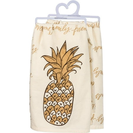 - PINEAPPLE Hospitality Family Friends Tea Towel, 100% Cotton, Primitives by Kathy