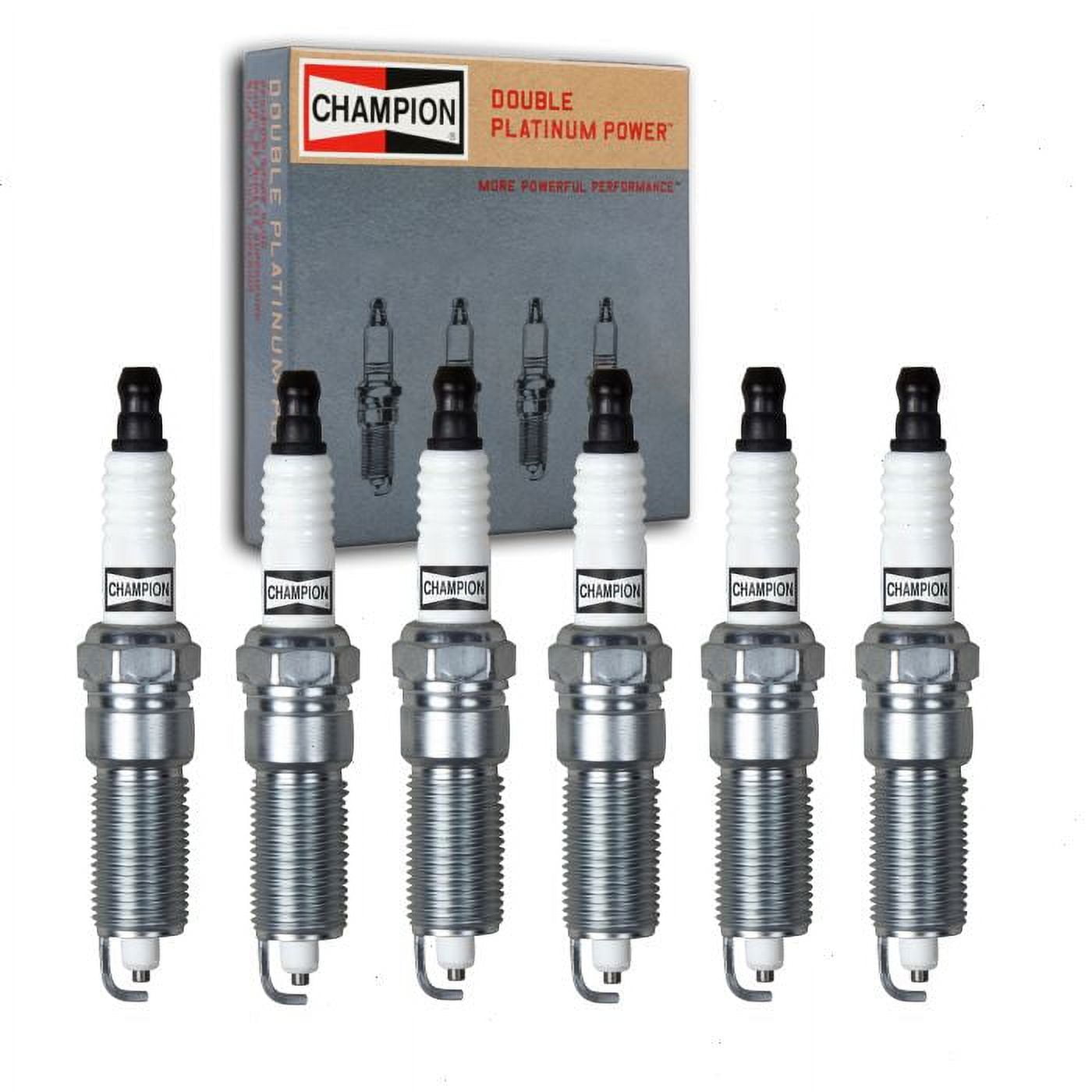 6 pc Champion 7415 Double Platinum Spark Plugs for RN9PYP Ignition